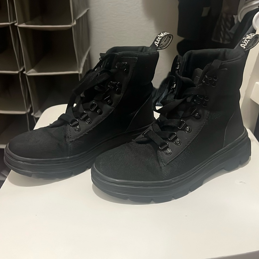 Dr. Martens Black Platform Combat Boots